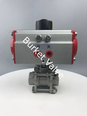Trung Quốc 3 pcs thread end floating type stainless steel motorized pneumatic ball valves with actuator nhà cung cấp