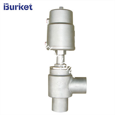 Trung Quốc Pneumatic Stainless Steel Sanitary Thread Ends Right Angle Seat Valve With Stainless Steel Actuator nhà cung cấp