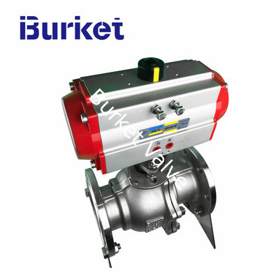 Trung Quốc PN16 Aluminum alloy actuator Pneumatic Operated Flange connection stainless steel body Ball Valve for dyeing machine nhà cung cấp