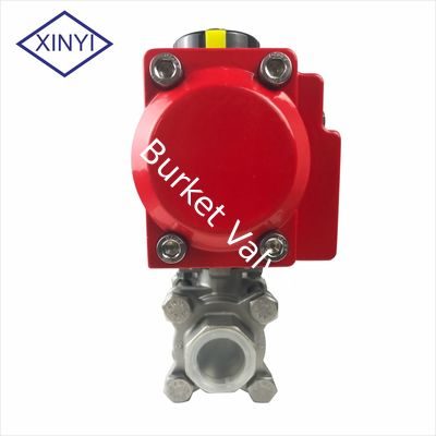 Trung Quốc Thread type stainless steel motorized pneumatic Three-sheet ball valves with actuator nhà cung cấp
