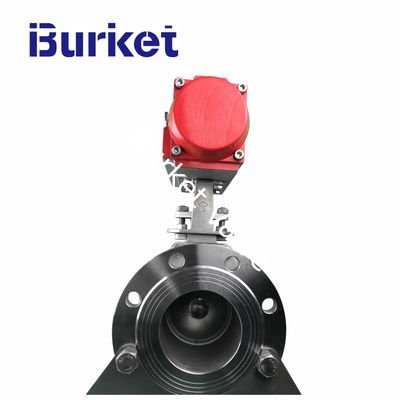PN16 Aluminum alloy actuator Pneumatic Operated Flange connection stainless steel body Ball Valve for dyeing machine nhà cung cấp