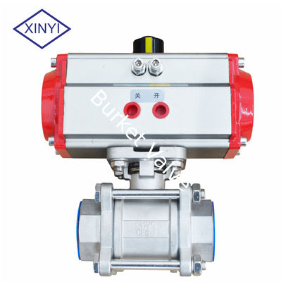 DN50 2 inch ss304 flange 3 pcs Ball Valve with Pneumatic Actuator nhà cung cấp
