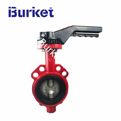 2-12in High Temperature Medium Pressure Cast iron Pneumatic PTFE Seal wafer butterfly valve nhà cung cấp