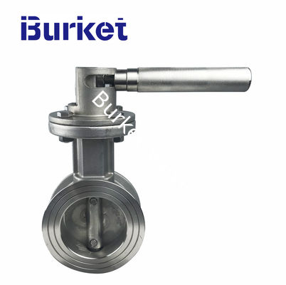4 in PN16 Manual Graded locking level handle butterfly valve stainless steel body for dyeing line nhà cung cấp