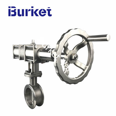8in stainless steel pneumatic actuator manual Flow adjust Metal seal wafer  butterfly valve for dyeing machiine nhà cung cấp