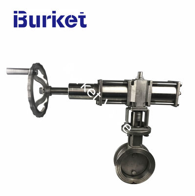 8in stainless steel pneumatic actuator manual Flow adjust Metal seal wafer  butterfly valve for dyeing machiine nhà cung cấp