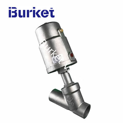 Steam Control Double Acting 1/2 inch SS Flanged Pneumatic Actuator Angle Seat Valve nhà cung cấp