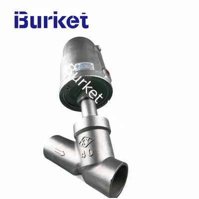 2/2 Way Piston Operated Stainless Steel body Thread Pneumatic Angle Seat Valve for steam water oil nhà cung cấp