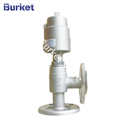 2/2 Way Piston Operated Stainless Steel Body Flanged Pneumatic Angle Seat Valve nhà cung cấp