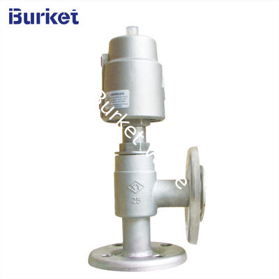 2/2 Way Piston Operated Stainless Steel Body Flanged Pneumatic Angle Seat Valve nhà cung cấp