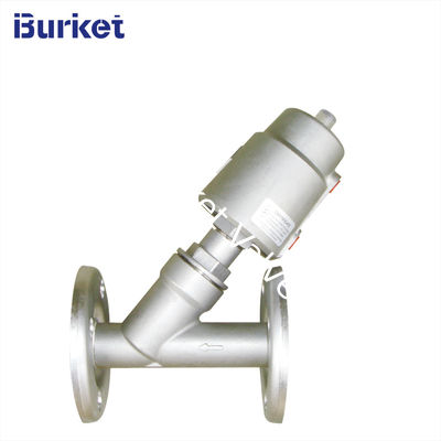 2/2 Way Piston Operated Stainless Steel Body Flanged Pneumatic Angle Seat Valve nhà cung cấp