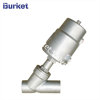 2/2 Way Piston Operated Stainless Steel body Thread Pneumatic Angle Seat Valve for steam water oil nhà cung cấp