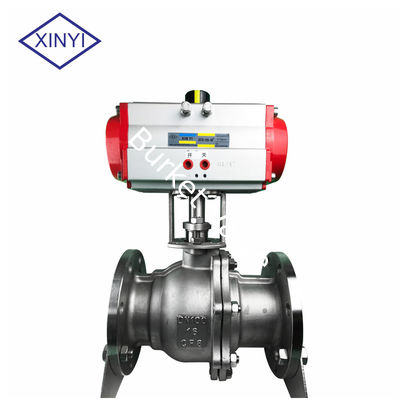 DN15-200 Stainless steel Flanged v type ball valve adjustable pneumatic ball valve nhà cung cấp