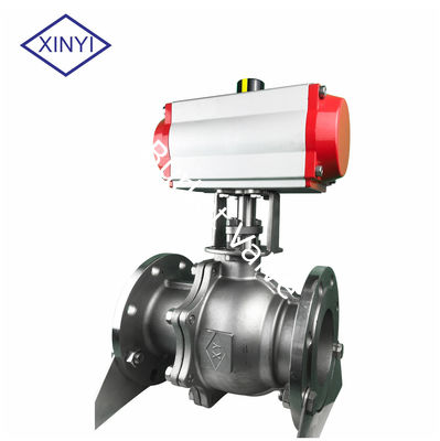 DN15-200 Stainless steel Flanged v type ball valve adjustable pneumatic ball valve nhà cung cấp
