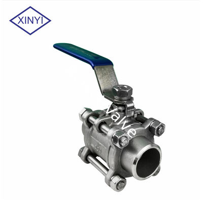 Manual Stainless Steel welding 304 316 1/4-4 Inch  triplet Ball Valve nhà cung cấp