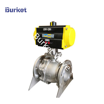 SS304 Double acting Pneumatic Operated Flanged Ball Valve for dyeing machine nhà cung cấp