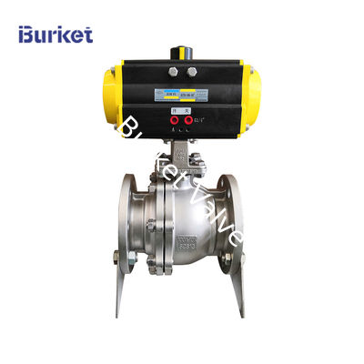 XinYi 5in pn16 250bl Corrosion and high temperature resistance pneumatic flange ball valve pneumatic control valve nhà cung cấp
