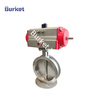 PN16 3 inch  Pneumatic Aluminum alloy cylinder actuator Control flanged metal Butterfly valve for dyeing nhà cung cấp